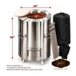GULATI Jumbo 24″ × 36″ home tandoor - 13″ mouth, with skewers, weather cover and gloves