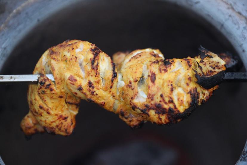 Chicken legs skewer