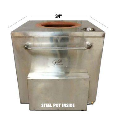 34″ steel pot tandoor